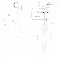 Смеситель ABBER Daheim AF8225NG с гигиеническим душем, никель - Gidratop.ru изображение