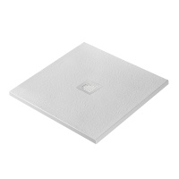 Душевой поддон из искусственного мрамора в комплекте с сифоном BelBagno UNO TRAY-MR-UNO-A-80-35-W-BO - Gidratop.ru изображение