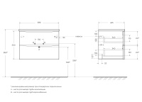 ACQUA База под раковину подвесная с двумя выкатными ящиками, Rovere Rustico, 700x450x500, ACQUA-700-2C-SO-RR - Gidratop.ru изображение