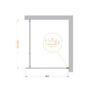 Душевая перегородка BelBagno KRAFT-L-1-80-C-NERO - Gidratop.ru изображение
