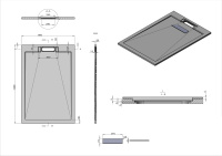 Поддон для душа из искусственного камня  VST-4SRL8012W, 1200*800*25, белый матовый - Gidratop.ru изображение