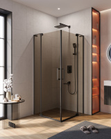 Душевой уголок CEZARES SLIDER-A-2-90/100-BR-NERO - Gidratop.ru изображение