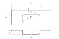 Керамическая раковина BB1200ETL, 1210x460x175 - Gidratop.ru изображение