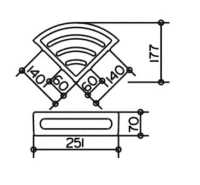 Угловая корзинка для губки Keuco Elegance New 11657 010001, хром/антрацит - Gidratop.ru изображение