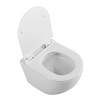 Унитаз подвесной безободковый BelBagno SFERA-R BB046CHR/BB076SC - Gidratop.ru изображение