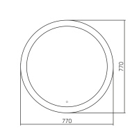 Зеркало ABBER Mond AG6202SL-0.77 с подсветкой, сенсорный выключатель, диммер - Gidratop.ru изображение