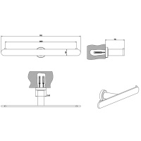 Gessi Emporio accessories настенный двойной держатель для туалетной бумаги, цвет: Black XL - Gidratop.ru изображение