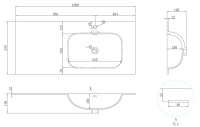 Раковина Elise VCB-4EL120MW-R, Corian правая, цвет белый матовый - Gidratop.ru изображение