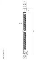 CZR-FMM-150-01 Гибкий шланг металлизированный, длина 1,5 м, хром - Gidratop.ru изображение