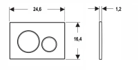 Клавиша Geberit Sigma Type 20, 115.882.16.1, с легкоочищаемой поверхностью, лакированный черный матовый/черный - Gidratop.ru изображение