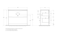 ACQUA База под раковину напольная с двумя выкатными ящиками, Bianco Lucido, 1000x450x810, ACQUA-1000-2C-PIA-BL - Gidratop.ru изображение