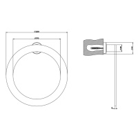 Gessi Emporio accessories полотенцедержатель кольцевой, цвет: Black XL - Gidratop.ru изображение