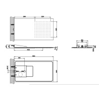 GESSI Tremillimetri верхний душ QUADRO 300х550 мм , цвет: Black Metal Brushed PVD - Gidratop.ru изображение