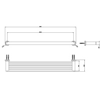 Gessi Emporio accessories настенная полка 60 см, цвет: Finox Brushed Nickel - Gidratop.ru изображение