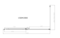 Душевой уголок Dice VSR-4D1015CL, 1500*1000, хром, стекло прозрачное - Gidratop.ru изображение