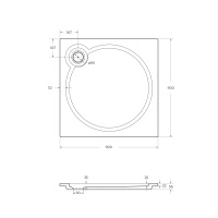 Поддон из искусственного мрамора CEZARES TRAY-S-A-90-56-W - Gidratop.ru изображение