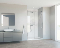 Душевая дверь Como Soft VDS-1CS130CL, 1300, хром, стекло прозрачное - Gidratop.ru изображение