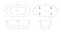 Акриловая ванна BELBAGNO BB306-1785 - Gidratop.ru изображение