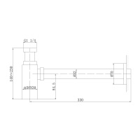 Сифон для раковины ABBER AF0031NG, никель - Gidratop.ru изображение