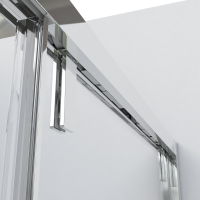 Душевой уголок Lugano VSR-1L8014CLB-1, 1400*800,черный, стекло прозрачное - Gidratop.ru изображение