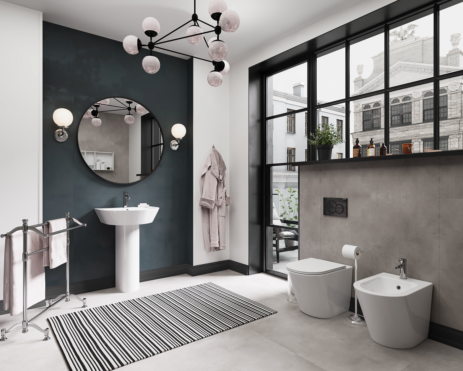 Напольный приставной унитаз Trend