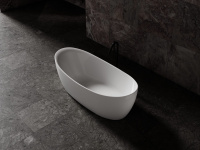 Ванна Solid Surface Vincea VBT-6S03MW, 1700*800*630, белый мат., слив-перелив в комплекте - Gidratop.ru изображение