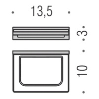 Colombo Look Мыльница подвесная, цвет: хром/матовое стекло - Gidratop.ru изображение